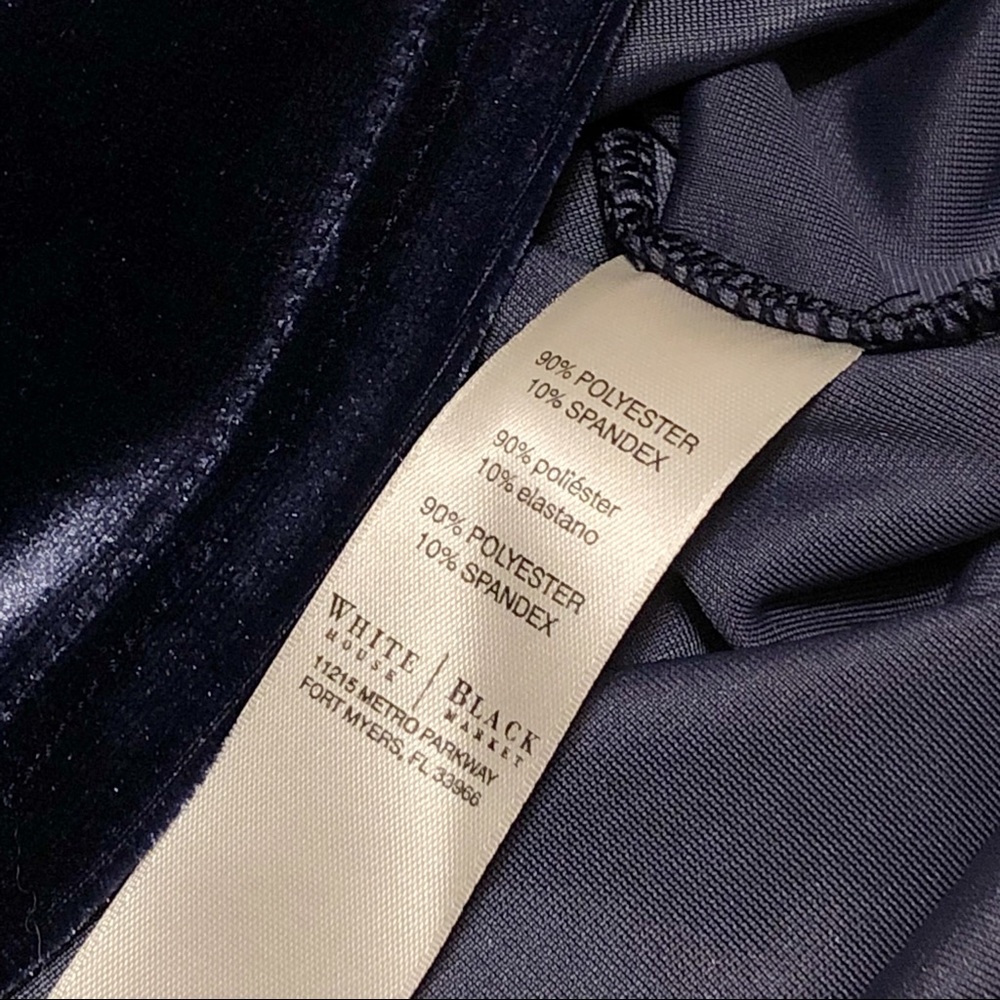 NWT White House Black Market Velvet Top - Picture 6 of 8